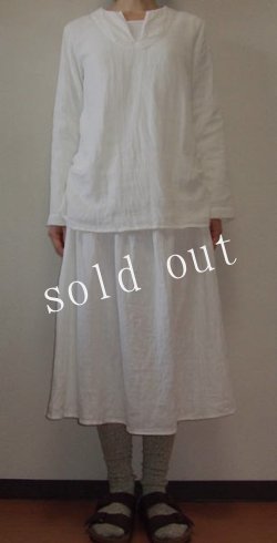 画像2: サンプルsale20%off 綿麻Wガーゼプルオーバーシャツ