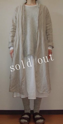 画像2: サンプルsale20%off  ヨーロッパリネンローブコート