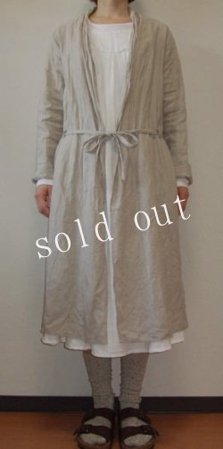 画像1: サンプルsale20%off  ヨーロッパリネンローブコート