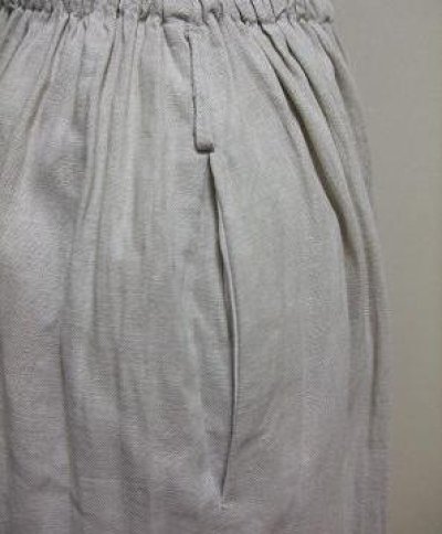 画像2: リネンたっぷりギャザースカート（アンクル丈・L=85）